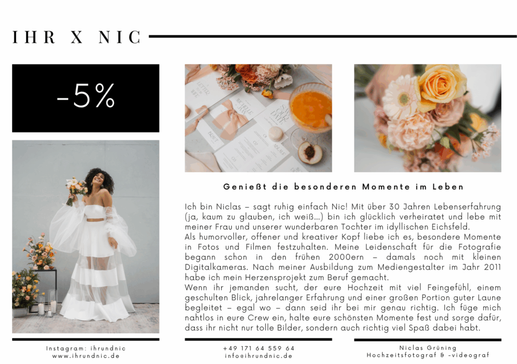 Gutscheinheftseite vom Fotografen ihr X nix