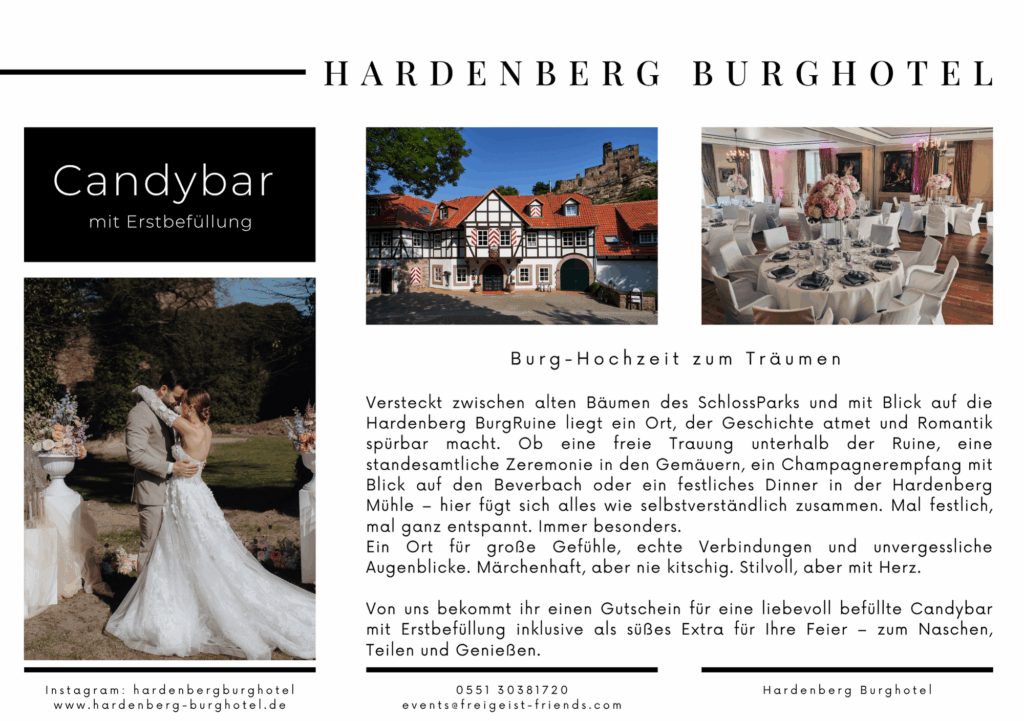 Gutscheinheftseite des Hardenberg Burghotels